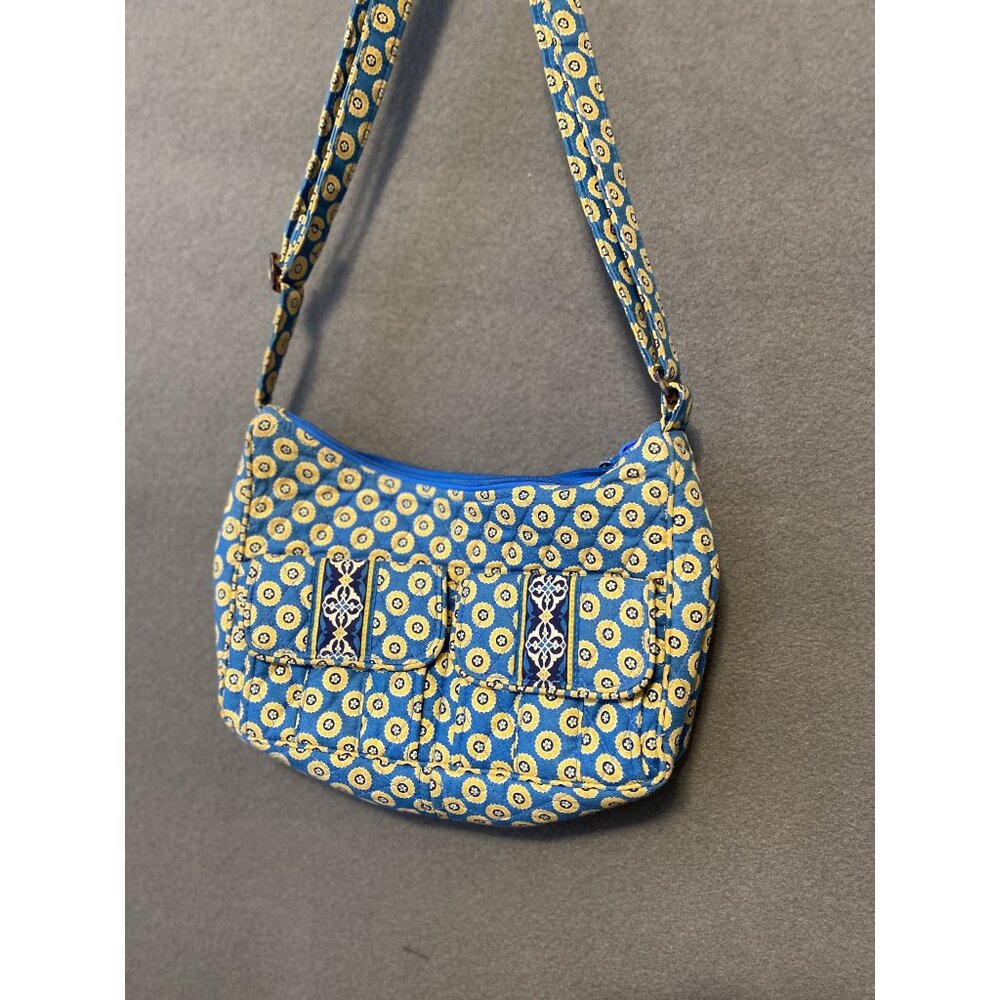 Vera Bradley Small Floral Crossbody Bag With Adjustable Strap & Multiple Pockets